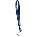 3/4" Knitted Cotton Lanyard w/ Retractable Badge Reel